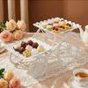 Bicycle Model Dessert Stand White Plastic Display Rack Decorations Fruit Plate  Living Room