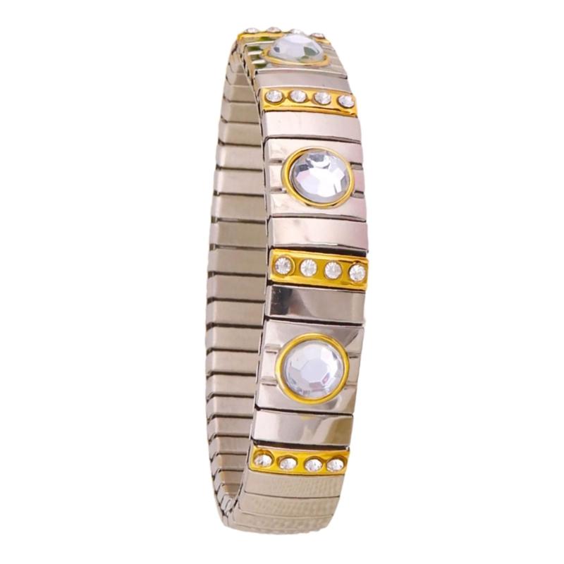 Bohemian Rhinestones Stretch Bracelet Versatile Elastic Rhinestones Wristband Ornament Sophisticated Bracelet Accessory