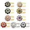 Button Covers Rhinestone Button Cover Flower Button Cover Decorative Button Formal Attend Accessories for Shirt Jeans