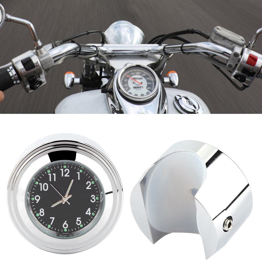 7 8  1  Motorcycle Handlebar Mount Watch Precise Time Keeping Dial Clock (Black)