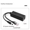 Plastic POE Splitter POE To 12V DC5.5x2.1 Power Transform, 48V To 12V With Overcurrent And Overheats Protections