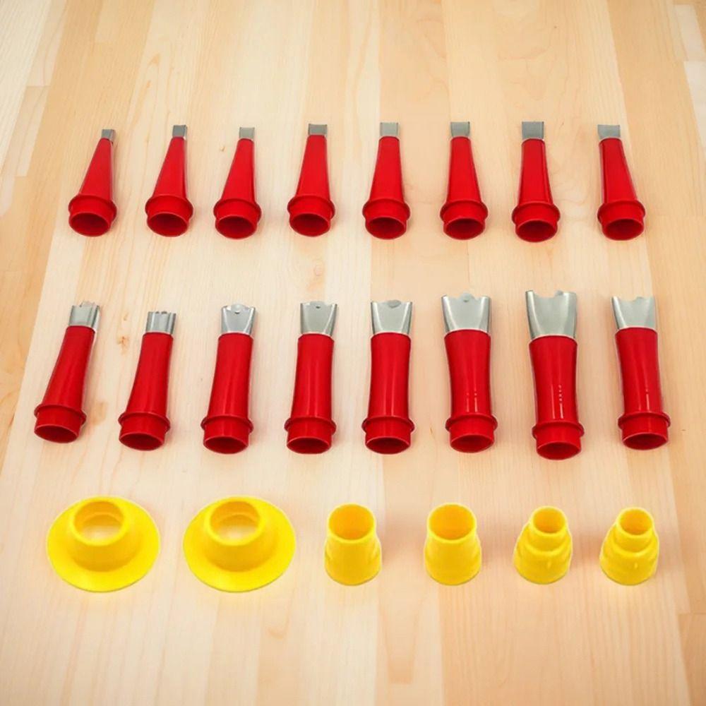 22Pcs/Set Stainless Steel Caulk Nozzle Applicator Glue Sink Joint Finisher Glue Tool Silicone Sealant Finishing Tool