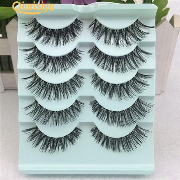 5 Pairs Stunning Makeup Handmade Messy Cross False Eyelashes Eye Lashes ...