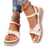 2025 New Shoes Female Buckle Strap Women's Sandals Open Toe Casual Plus Size Summer Best Seller Comfortable Flat Sandals