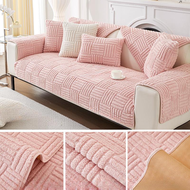 

Современный кожаный диван, короткий плюшевый диван, подушка, утолщенный нескользящий кожаный чехол для дивана, скандинавский императорский наложник, на заказ, четыре сезона 70*70