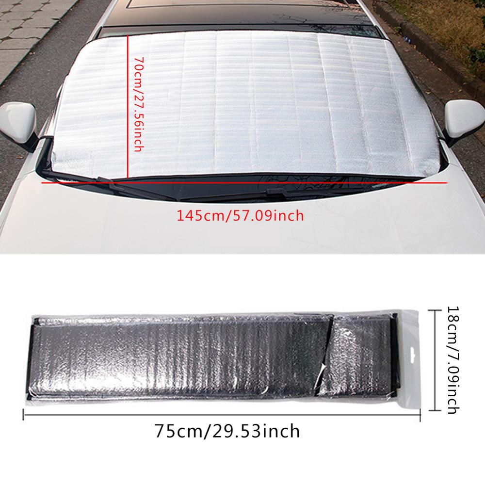 Car Snow Shield Frost Prevention Winter Car Coat Snow Ice Protector Cover Front Windshield Sunshade Thickened Snow Shield 145cm