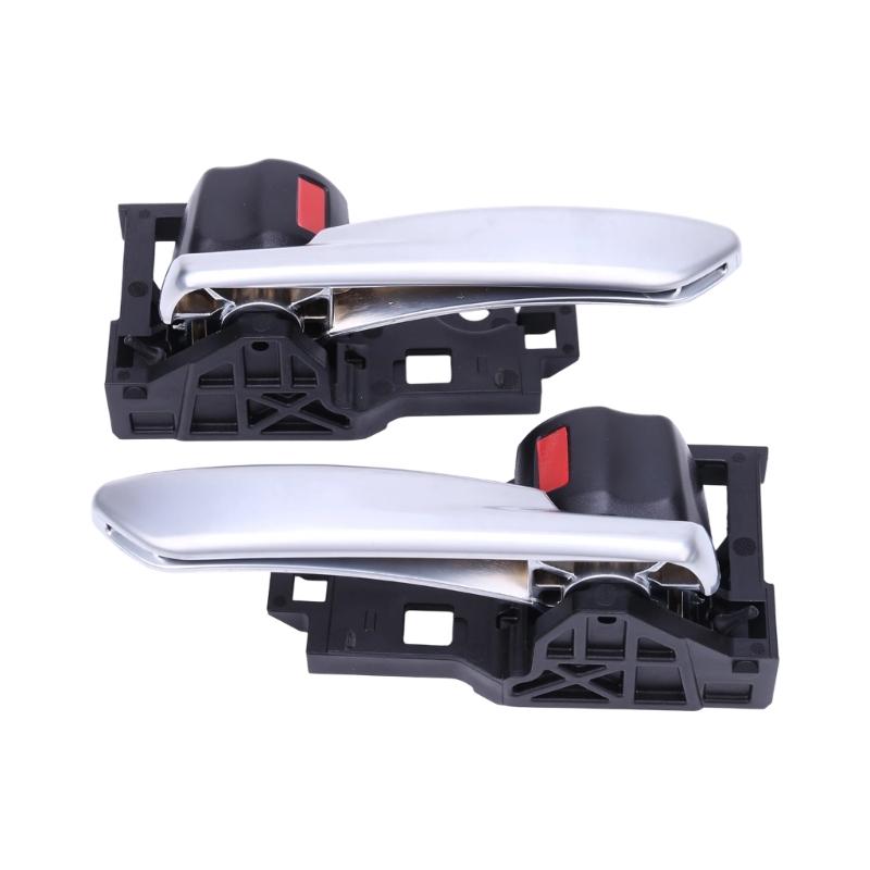 Clip-Mount Interior Door Handle Assembly 6920602380C0 for 2020-2024 Hiace with Silver Lever and Textured Black ABS Housing Frame