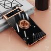 For Google Pixel 7a Ring Kickstand Electroplating TPU Phone Case Anti-drop Back Cover