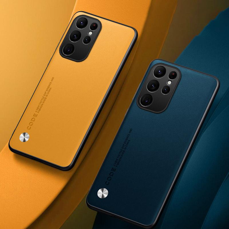 Luxury PU Leather Case For Samsung Galaxy S25 Ultra Back Cover Matte Silicone Protection Phone Case For Samsung S25 Ultra 5G