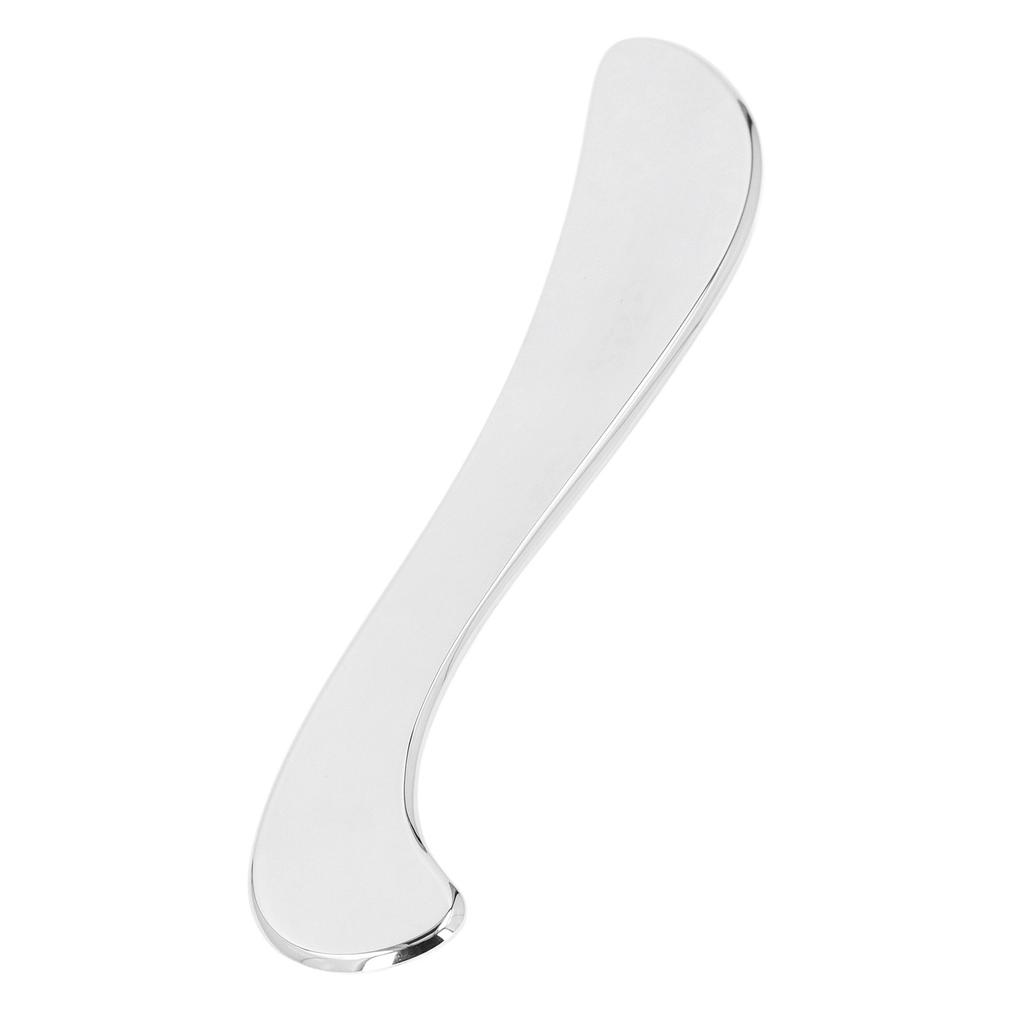 Stainless Steel Scraping Board Guasha Scraping Massage Tool S Shaped Stainless Steel Scraper Plate for Face Back Neck Calves Chest Muscles