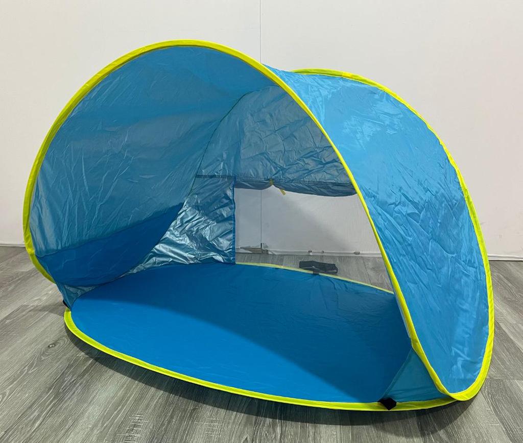 Children's Sun Protection Beach Tent - Blue/Pink, Foldable Outdoor Toy Playhouse