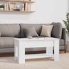 Vidaxl Coffee Table, White, 101X49X52 Cm, Wood-Based Material