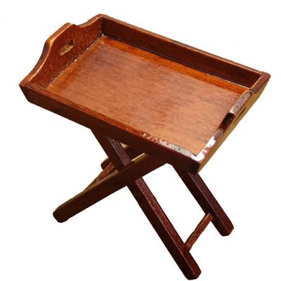 1/12 עץ מגש מיניאטורי ריהוט שולחן DIY בית בובות אביזר מטבח