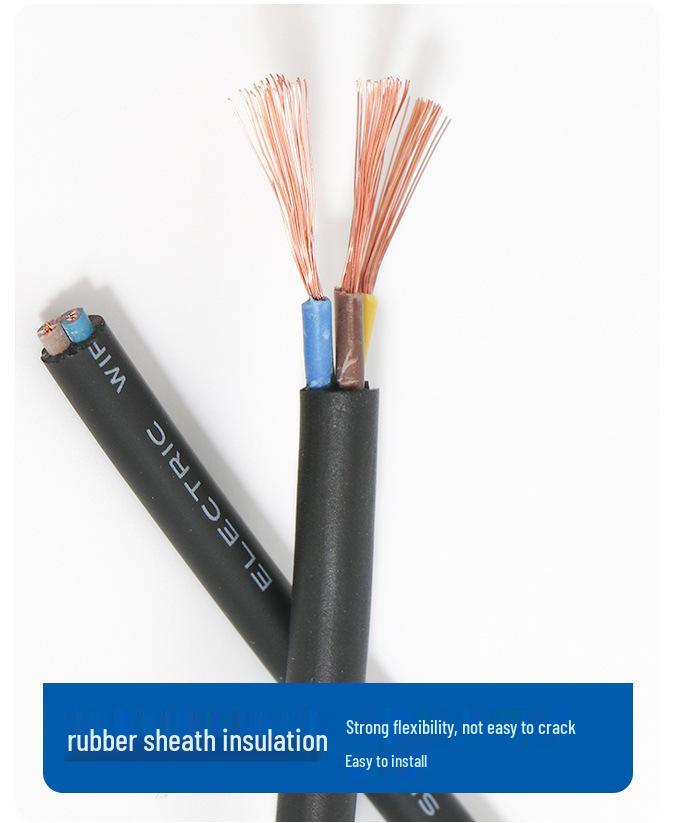 H05RN-F VDE Certified UV-Resistant Outdoor Rubber Cable, Multi-core Flexible Stranded Pure Copper Wire