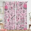 2pcs,2D Plane Printing Contemporary Curtains Fairytale Dreams Durable Polyester (without Rod) Home Decor Ldeal for Bedroom &