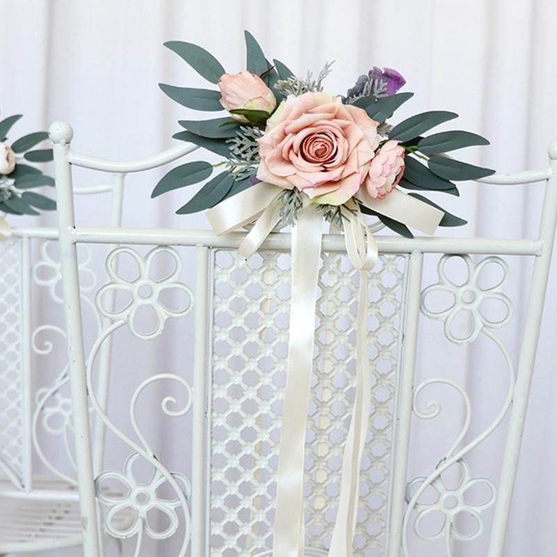Artificial Flower Bouquet Romance Wedding Car Rearview Decoration And Celebration Venues Layout Setting Flower Decors