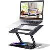 Aluminum Alloy Rotating Laptop Stand with Heat Dissipation, Folding and Height Adjustable.