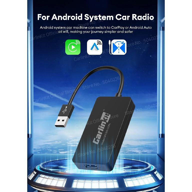 CarlinKit CCPA Wireless CarPlay For Android Car Radio Wireless Android Auto Wireless Auto Connect Mirrorlink Smart USB Adapter