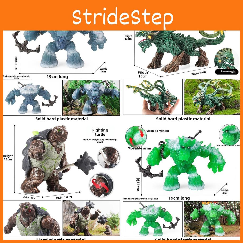 Monster Blue Ice Figures Mythical Model Toy With Movable Limbs For Play Kids