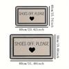 SHOES OFF PLEASE Printed Rug, Dirt-Resistant and Easy-Clean Entrance Mat for Hallways and Bedroom Doorways Home Decor