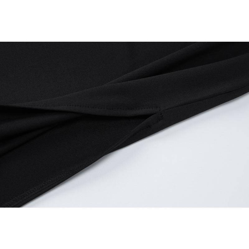 Spring Women's Long Sleeve High Neck Sexy Backless Split Long Dress Fashion Dress