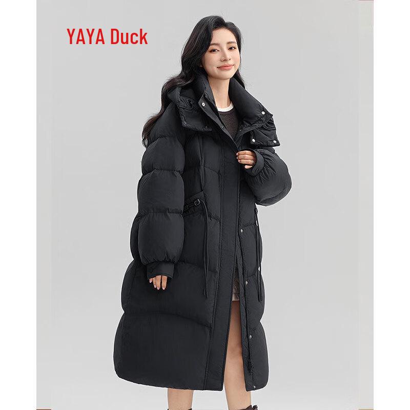 YAYA Women's Long Loose-Fit Down Jacket