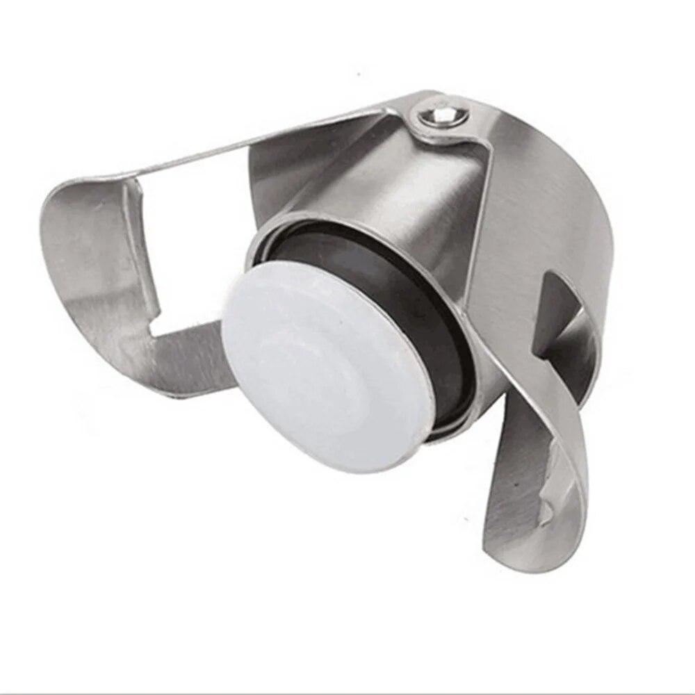 Stainless Steel Sparkling Wine Stopper Double Button Champagne Stopper for Home and Bars Bubble Fizzy Bottles from 15-20mm