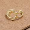 Niche design Mori feathers rose gold ring women's light luxury cold wind versatile simple personality live ring
