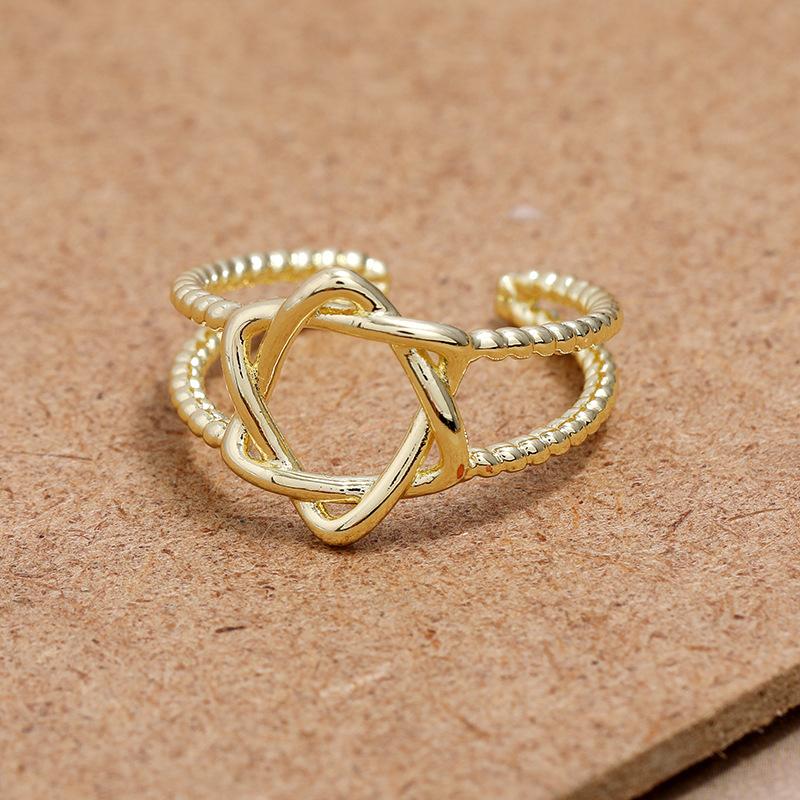 Niche design Mori feathers rose gold ring women's light luxury cold wind versatile simple personality live ring