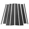 ABSOPRO Door Pillar Window Trim Stickers Pillar Post Door Outer Exterior Cover Carbon Fiber Pattern Black for VW Touran Anti-Scratch 2004-2015