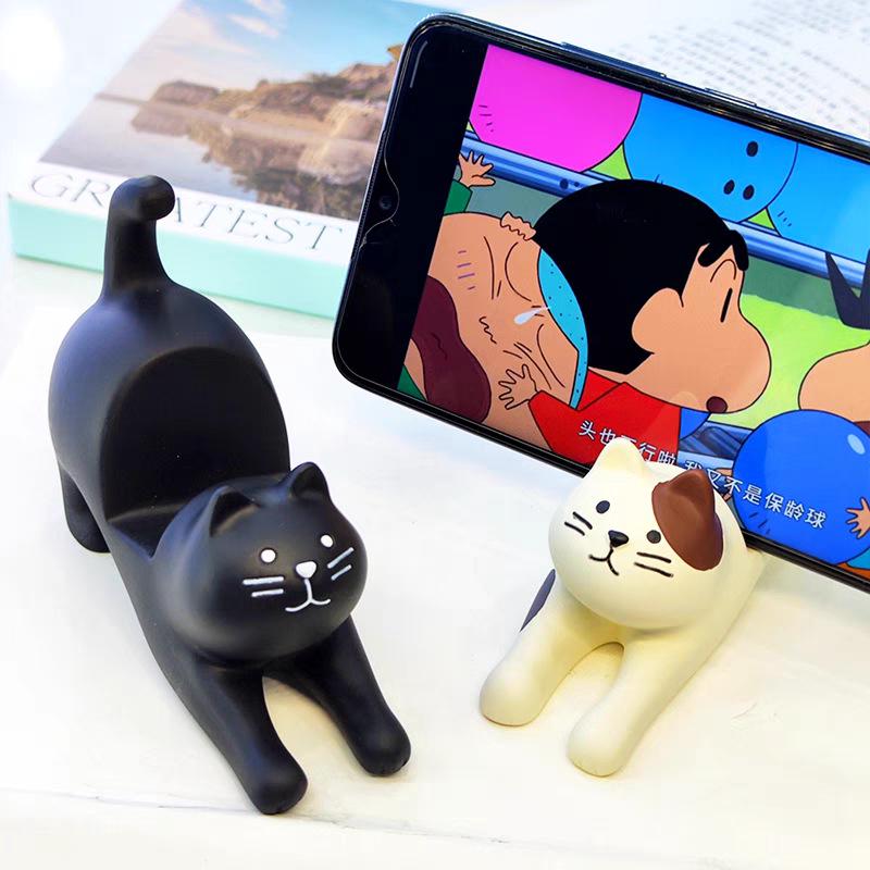 Resin Cat Stretching Phone & Tablet Holder Ornament