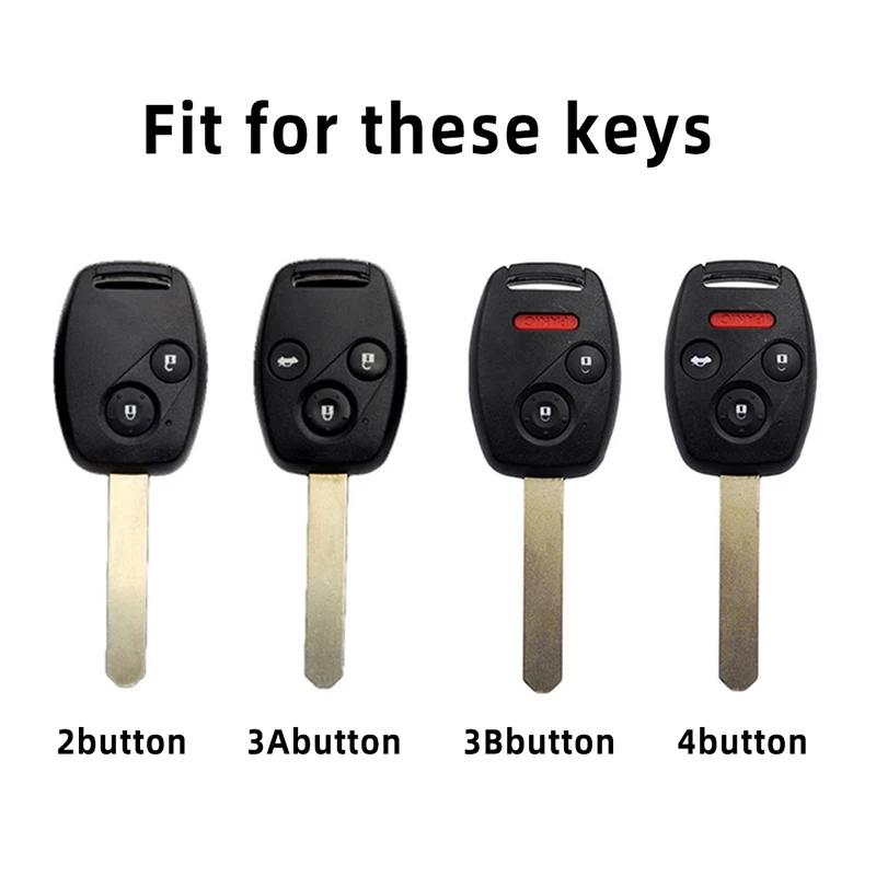 For Honda Accord Civic Fit Freed Stepwgn Cr-V 2/3/4 Buttons Tpu Car Key Case Cover Keyless Fob Shell Holder Protector