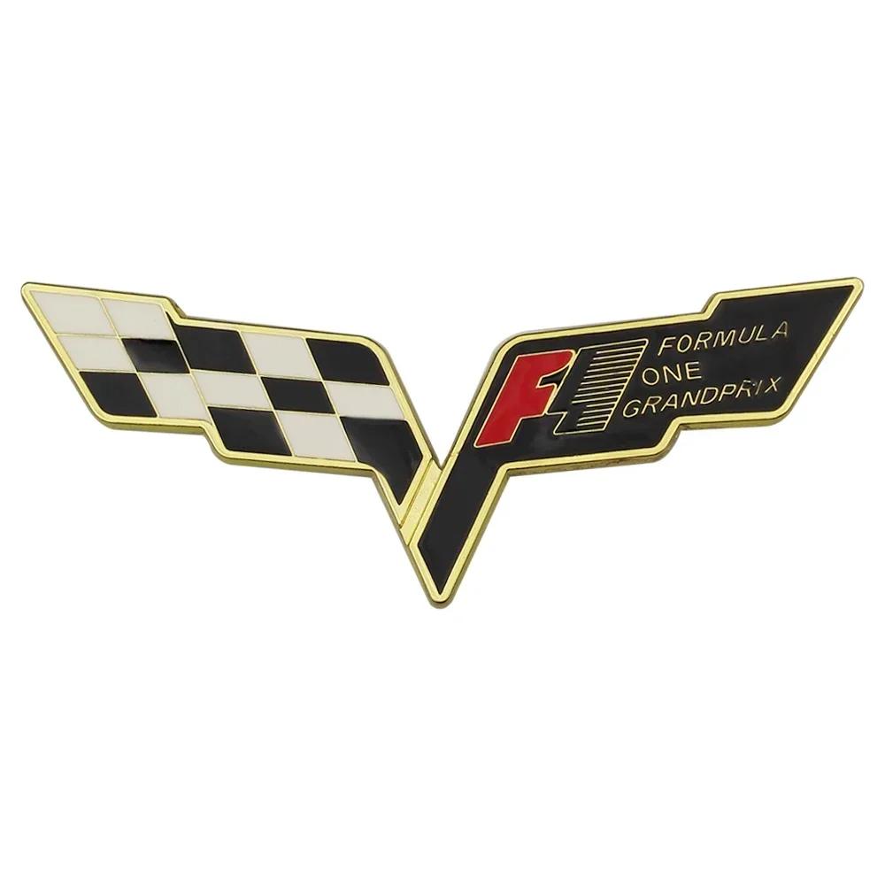 For Chevrolet Corvette 60 Years Camaro Aveo Cruze Malibu Captiva Trax Niva Captiva 3D Metal Car Fender Rear Trunk Emblem Sticker