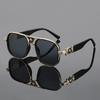 Metal Double Beam Box Horsehead Decorative Sunglasses for Men and Women Classic Metal Sunglasses