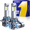 AUTOONE 9012 LED Bulb, 800% Brighter, 3 Min Quick Tall, 20 Years Lifespan, No Flicker, 99% Compatibility