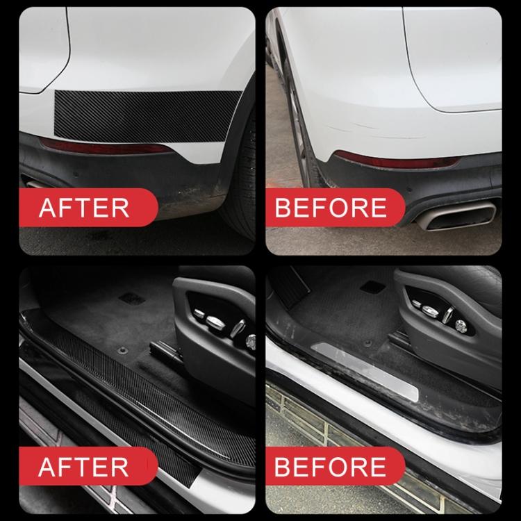 Universal Car Carbon Fiber Door Anti-collision Strip Protection Guards Trims Stickers Tape