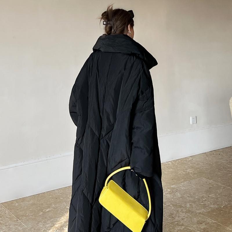 Neue Winter Baumwollgepolsterte Kleidung Damen Mittel und Lang Locker Große Steppdecke Baumwollgepolsterte Jacke Verdickter Mantel