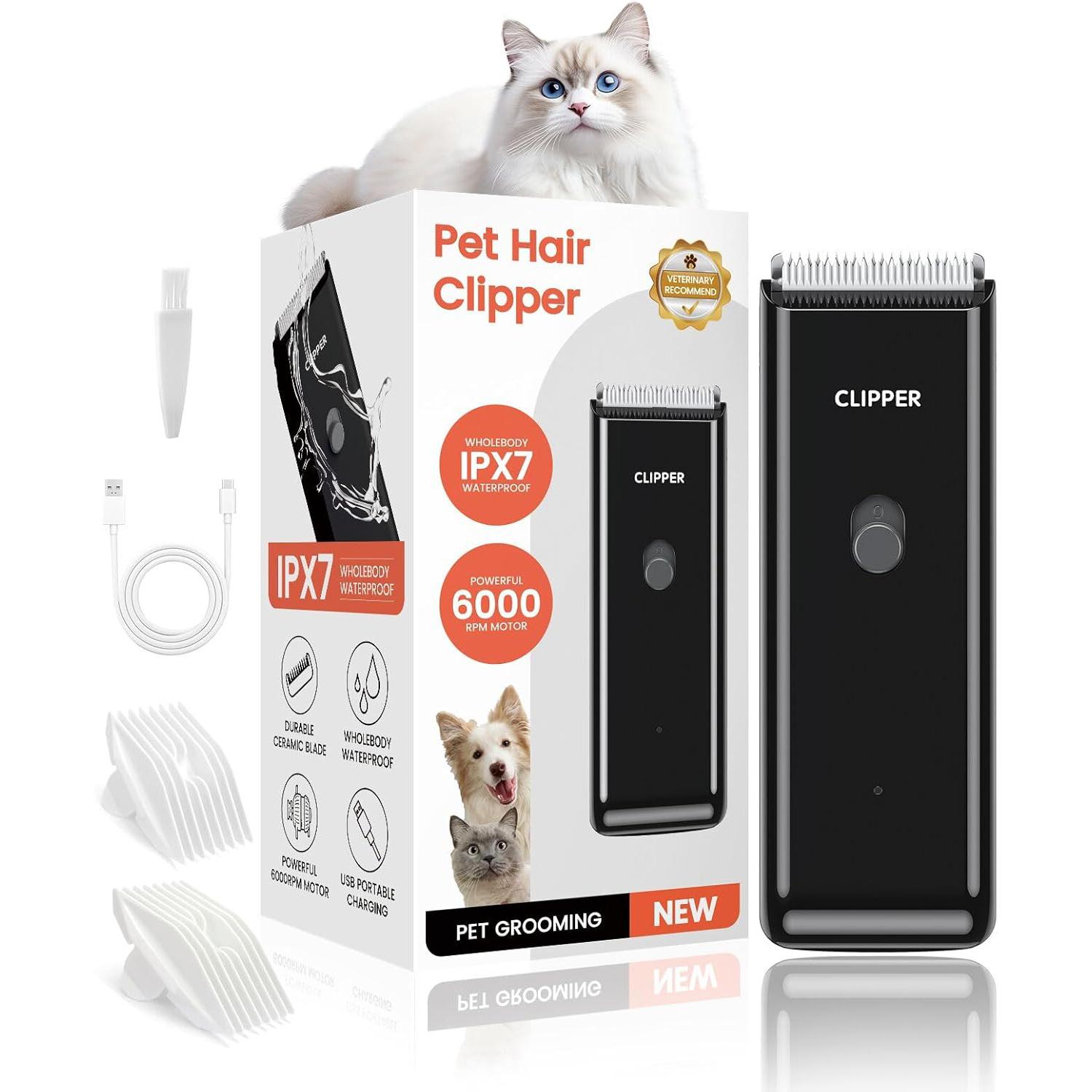 Draadloze Hondentondeuse Oplaadbare Huisdier Haartrimmer Laag Geluidsniveau Professionele Kat Puppy Verzorging Kapselmachine Elektrische Trimmers