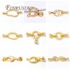 18K Gold Plated Connector Clasps Accessories For Bracelets,Brass Metal Locks For Jewelry,Fasteners Clasp,DIY Necklace Findings