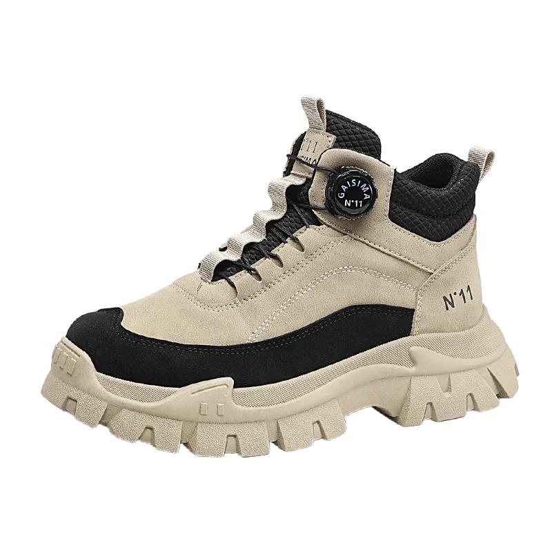 

Мужские короткие ботинки 2024 Зима Новые на толстой подошве Рабочие Повседневные Водонепроницаемые Нескользящие Кроссовки Мужские Туфли для тенниса Уличные ботинки Мужские 42