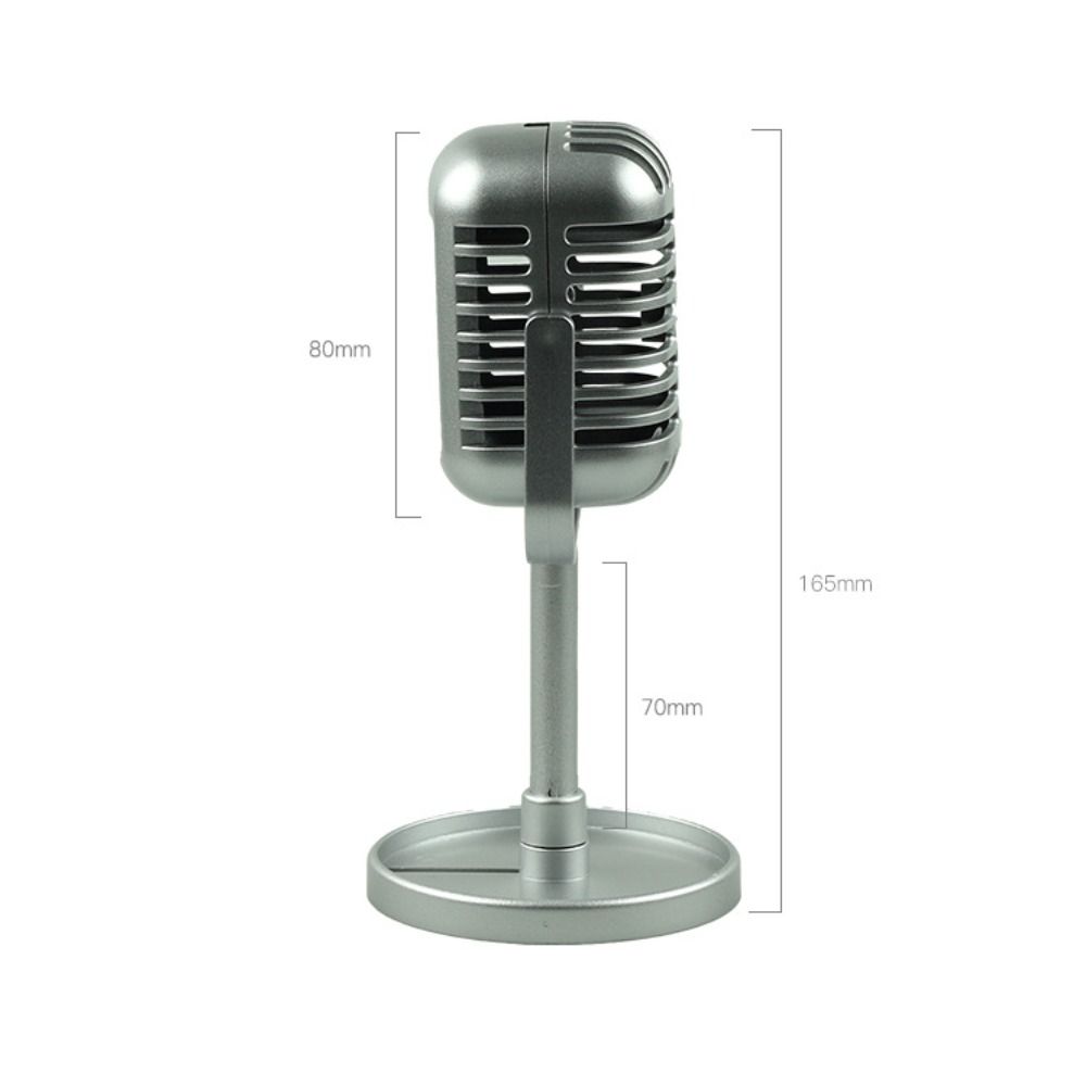 Simulation Props Retro Microphone Vintage Classic Style Dynamic Vocal Microphone Miniatures For Home Decoration Small Ornaments