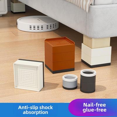 Adjustable Furniture Heightening Pads for Table, Cabinet, and Coffee Table Legs
