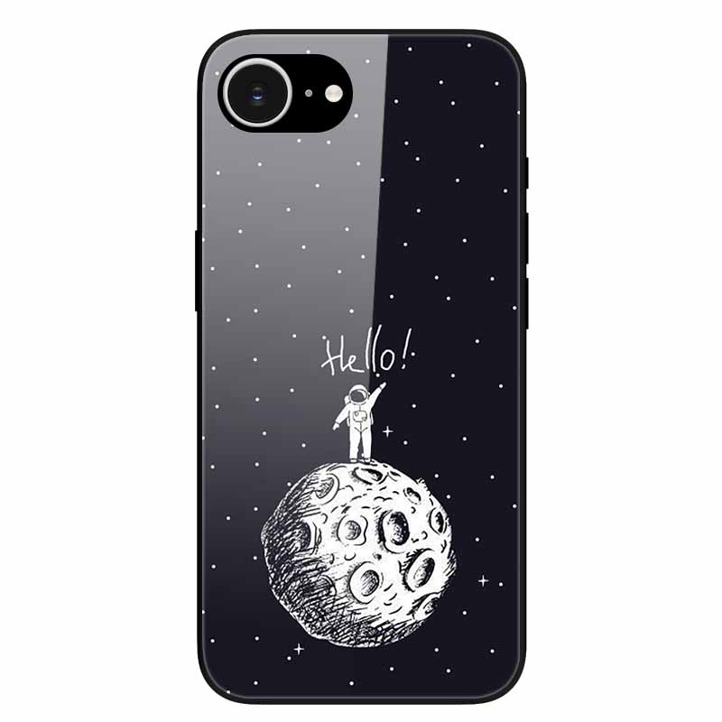 For iPhone 16E 2025 Case Black Bumper Tempered Glass Hard Phone Cases for iPhone16e 16e Back Cover for iPhoneSE SE 2025 Cool New
