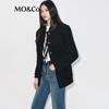 MO&Co. Women's Wool Blend Stand Collar Long Sleeve Sweater
