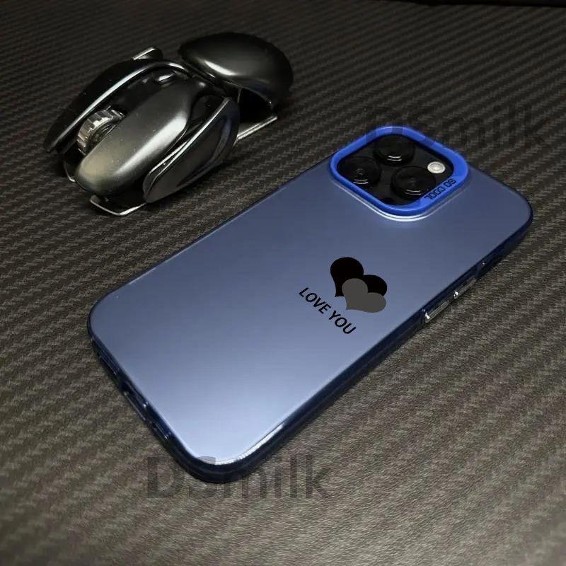 Trendy Brand Love Heart iPhone 17 Pro Laser Shell: Drop-proof, Hard Case Compatible with 15, 14, 12, 11, Xs Max, 8.