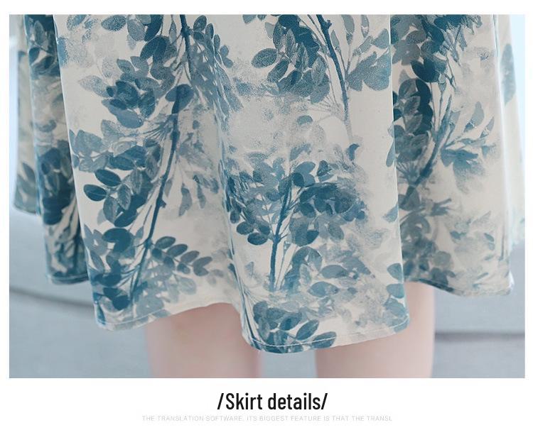 Letní šifonové šaty 2024: Krátkorukávové dlouhé šaty pro módní ženy ve věku 40-50 let