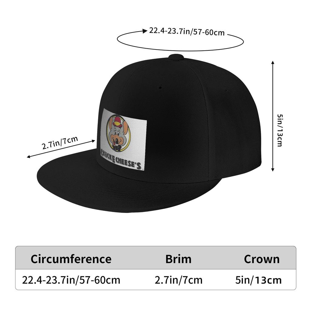 Chuck E Cheeses Pizza Time Theater Baseball Caps Snapback Fashion Baseball Hats Breathable Casual Casquette Outdoor for Unisex