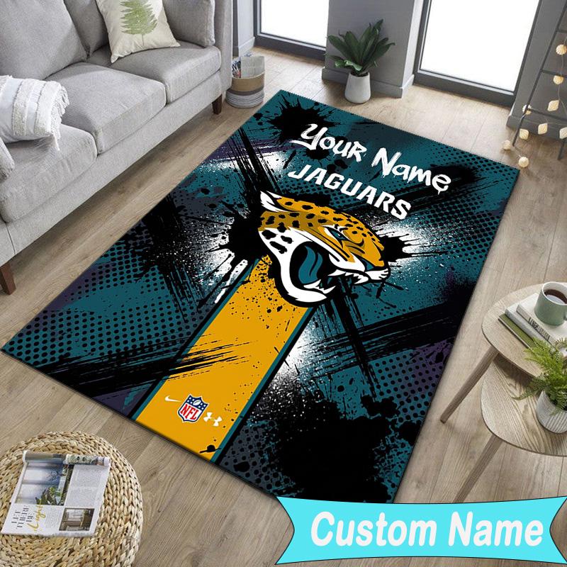 Custom NameJaguars Team Spirit Carpet, Indoor Rug, Chair Rug, Living Rooms, Doormat Made From Polyester Home Decor Birthday Christmas Gifts