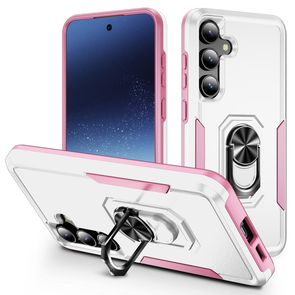 For Samsung Galaxy S24 FE Case Military Grade Ring Kickstand PC+TPU Phone Cover