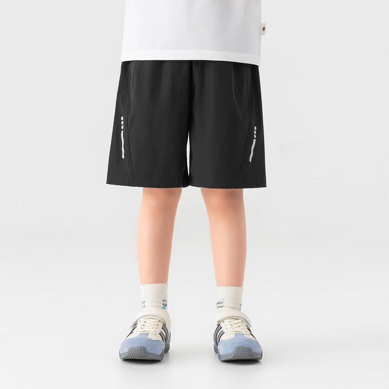 Boys' Reflective Print Breathable Sports Shorts
